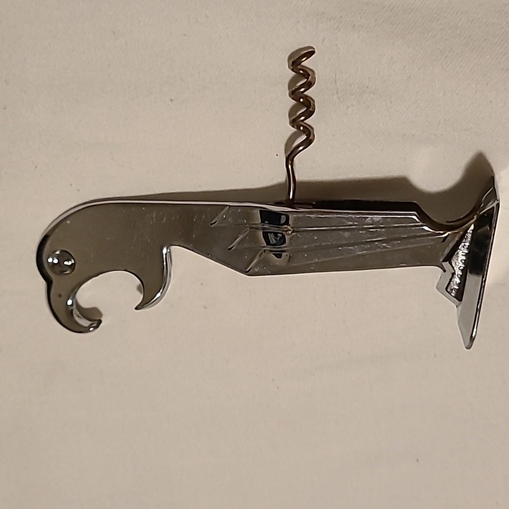 Bird Parrot Bottle Opener, Vintage Metal Bar Accessory, Art Deco